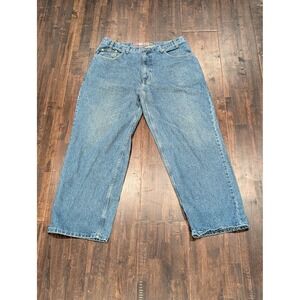 Bugle Boy 7M Looser Jeans Mens 36x31 Blue‎ Denim Wide Straight Leg Baggy Y2K